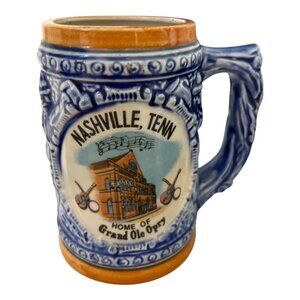 VTG Nashville Tennessee Souvenir Stein Mug – Grand Ole Opry – Made in Japan